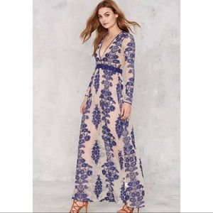 For Love and Lemons Temecula Lace Maxi Dress